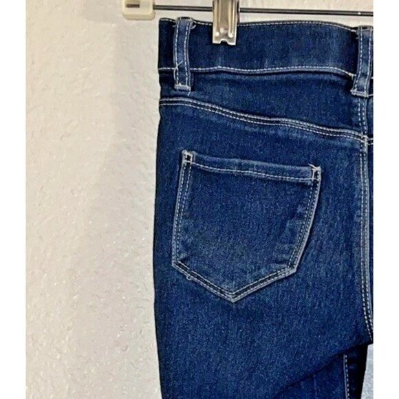 YMI Girls Size 10 Denim Jeans Blue Skinny Low Rise Dark Wash Stretch Comfortable - Picture 4 of 13